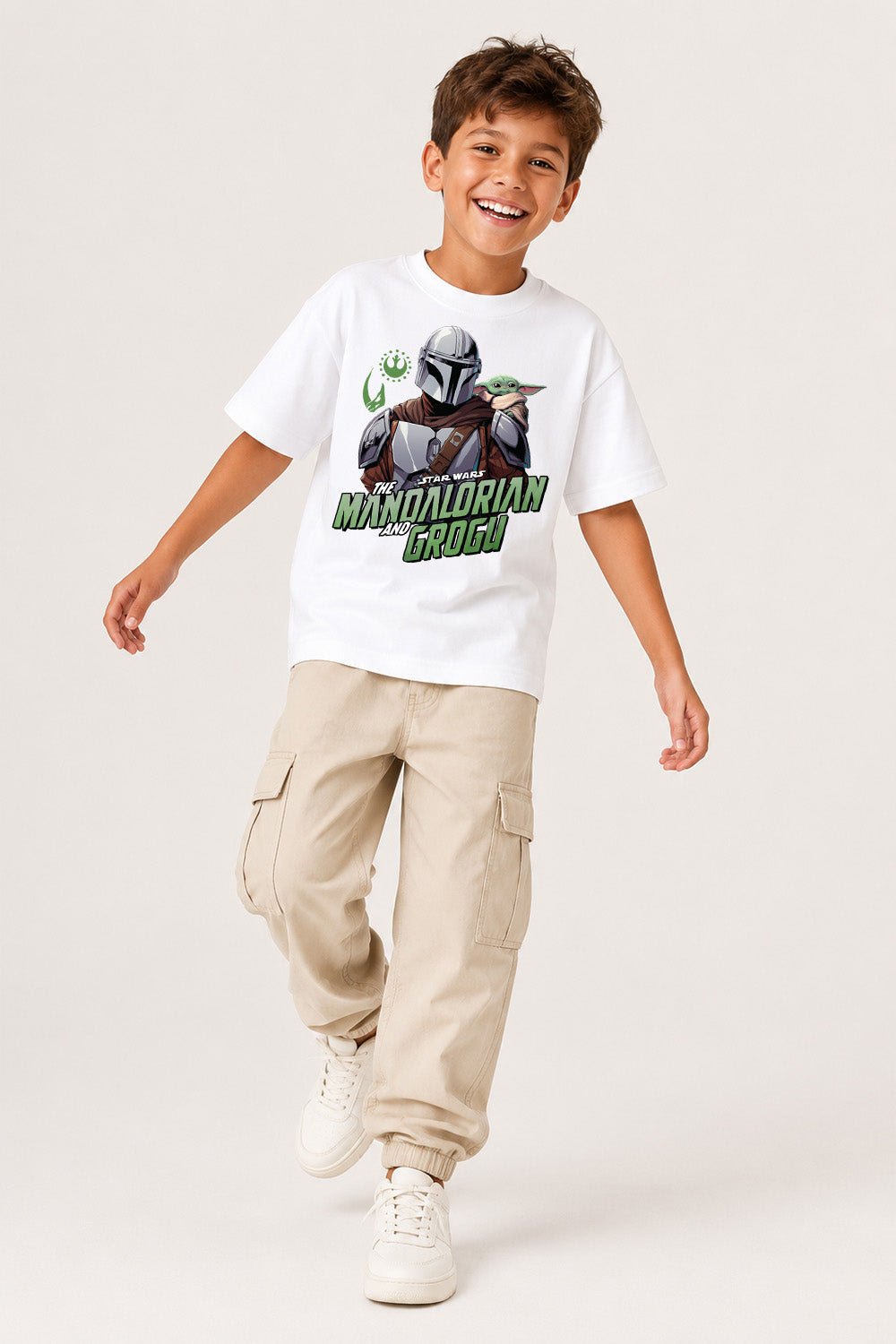 Boys The Mandalorian and Grogu T Shirt - Brand Threads