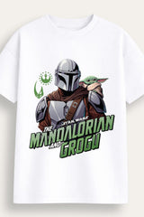 Boys The Mandalorian and Grogu T Shirt