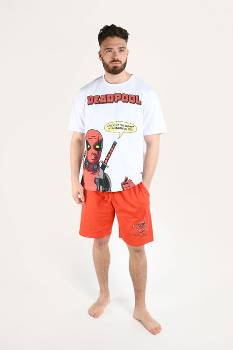 Deadpool T-Shirt & Shorts Pyjama Set - Brand Threads