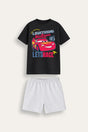 Disney Cars Lightning McQueen Boys Black Short Pyjama Set - Brand Threads