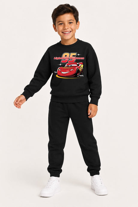 Disney Cars Lightning McQueen Boys Black Sweatshirt and Jogger Set - Brand Threads