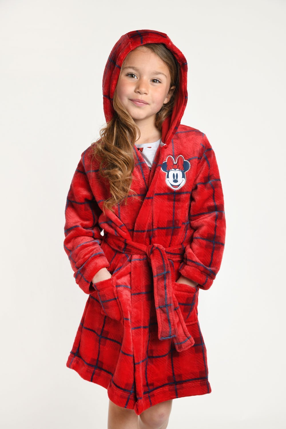 strapless open back dress Disney Minnie Mouse Girls Fleece Robe | Ages 4-8