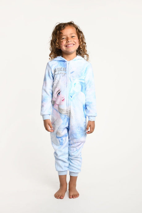 Disney Frozen Elsa Girls Fleece Onesie - Brand Threads