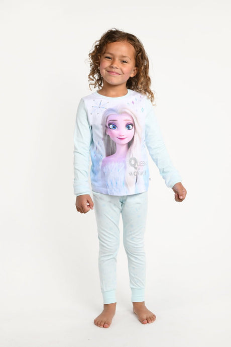 Disney Frozen Elsa Girls Snowflake Pyjamas - Brand Threads