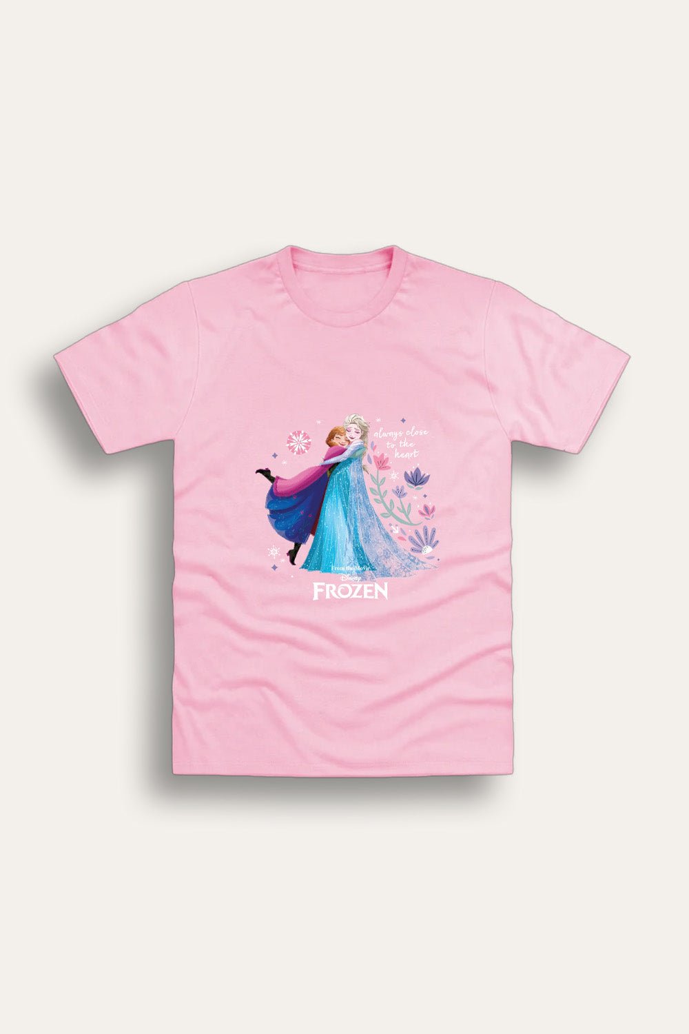 Disney Frozen T-Shirt – Always Close to The Heart Light Pink Tee - Brand Threads