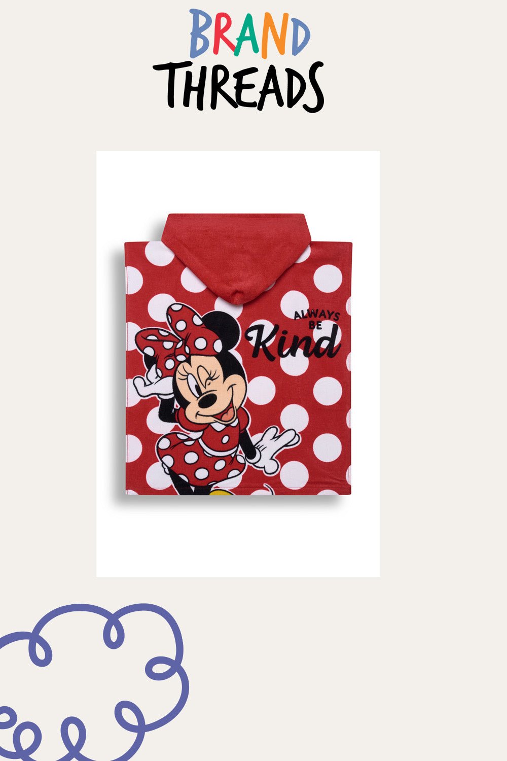 Disney Girls Minnie Mouse Poncho - Brand Threads