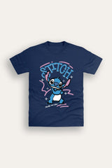 Disney Girls Navy Stitch T-Shirt - Brand Threads