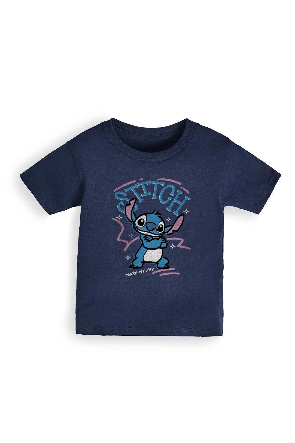 Disney Girls Navy Stitch T-Shirt - Brand Threads