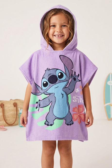Disney Girls Stitch Swim Poncho - Brand Threads