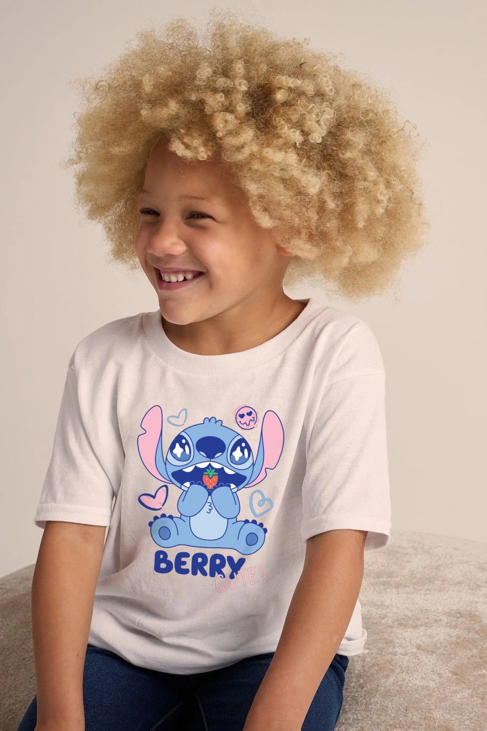 Disney Girls White Stitch T-Shirt - Brand Threads