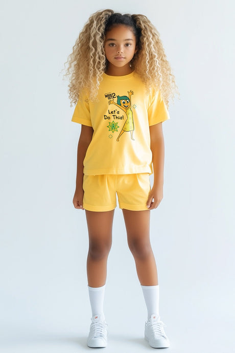 Disney Inside Out 2 Girls Yellow T-Shirt – Let’s Do This! - Brand Threads