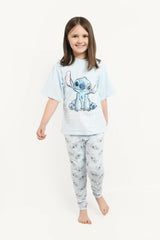 Disney Lilo and Stitch Girls Long Leg BCI Cotton Pyjamas - Brand Threads