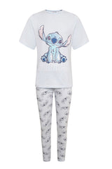 Disney Lilo and Stitch Girls Long Leg BCI Cotton Pyjamas - Brand Threads