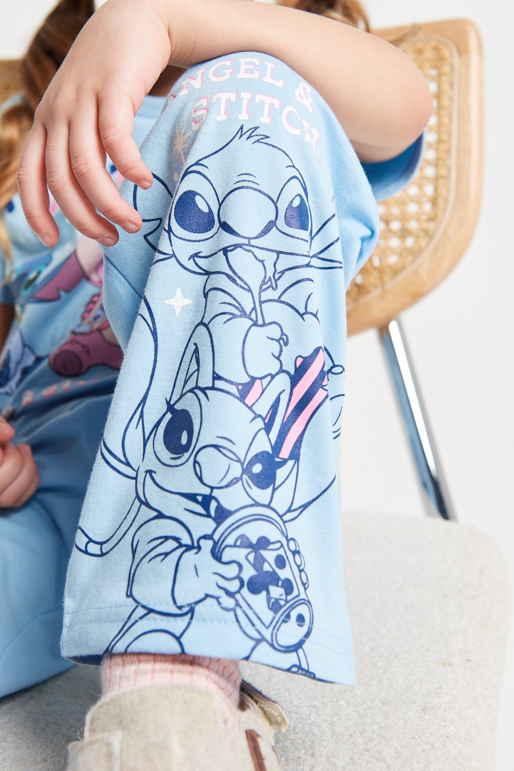 Disney Lilo And Stitch Girls Long Leg Pyjama Set - Brand Threads