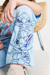 Disney Lilo And Stitch Girls Long Leg Pyjama Set - Brand Threads