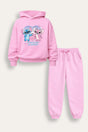 Disney Lilo & Stitch Girls Pink Hoodie and Jogger Set - Brand Threads