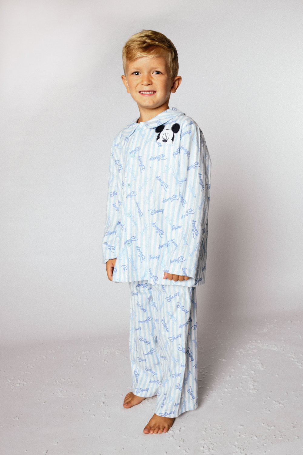 Disney Mickey Mouse Boys 100% Organic Cotton Classic Heirloom Pyjamas - Brand Threads