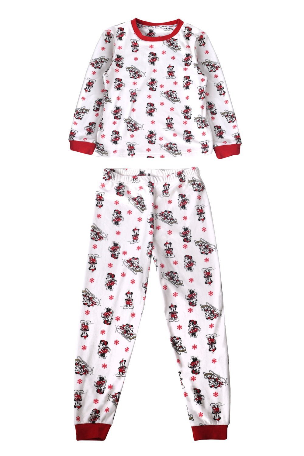 Disney Mickey Mouse Girls Fleece Christmas Pyjamas - Brand Threads