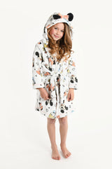 Disney Minnie Mouse Girls 3D Ears Super - soft Recycled Polyester Dressing Gown - Brand Threads