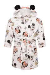 Disney Minnie Mouse Girls 3D Ears Super - soft Recycled Polyester Dressing Gown - Brand Threads