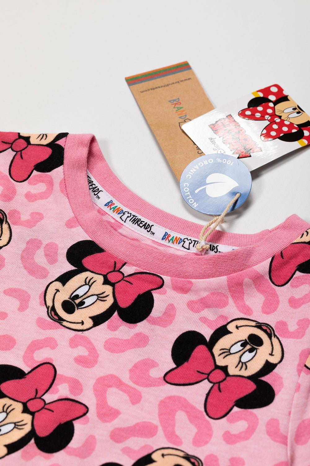 Disney Minnie Mouse Girls Organic Cotton Pyjamas - Brand Threads