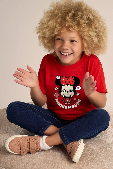 Disney Minnie Mouse Red T-Shirt for Girls - Brand Threads