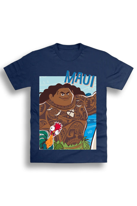 Disney Moana 2 Boys T-Shirt – Navy 100% Cotton Short Sleeve Tee - Brand Threads