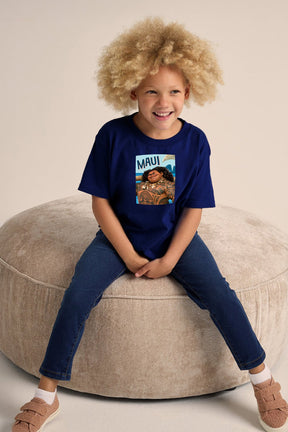 Disney Moana 2 Boys T-Shirt – Navy 100% Cotton Short Sleeve Tee - Brand Threads
