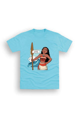 Disney Moana Ladies Blue T-Shirt - Brand Threads