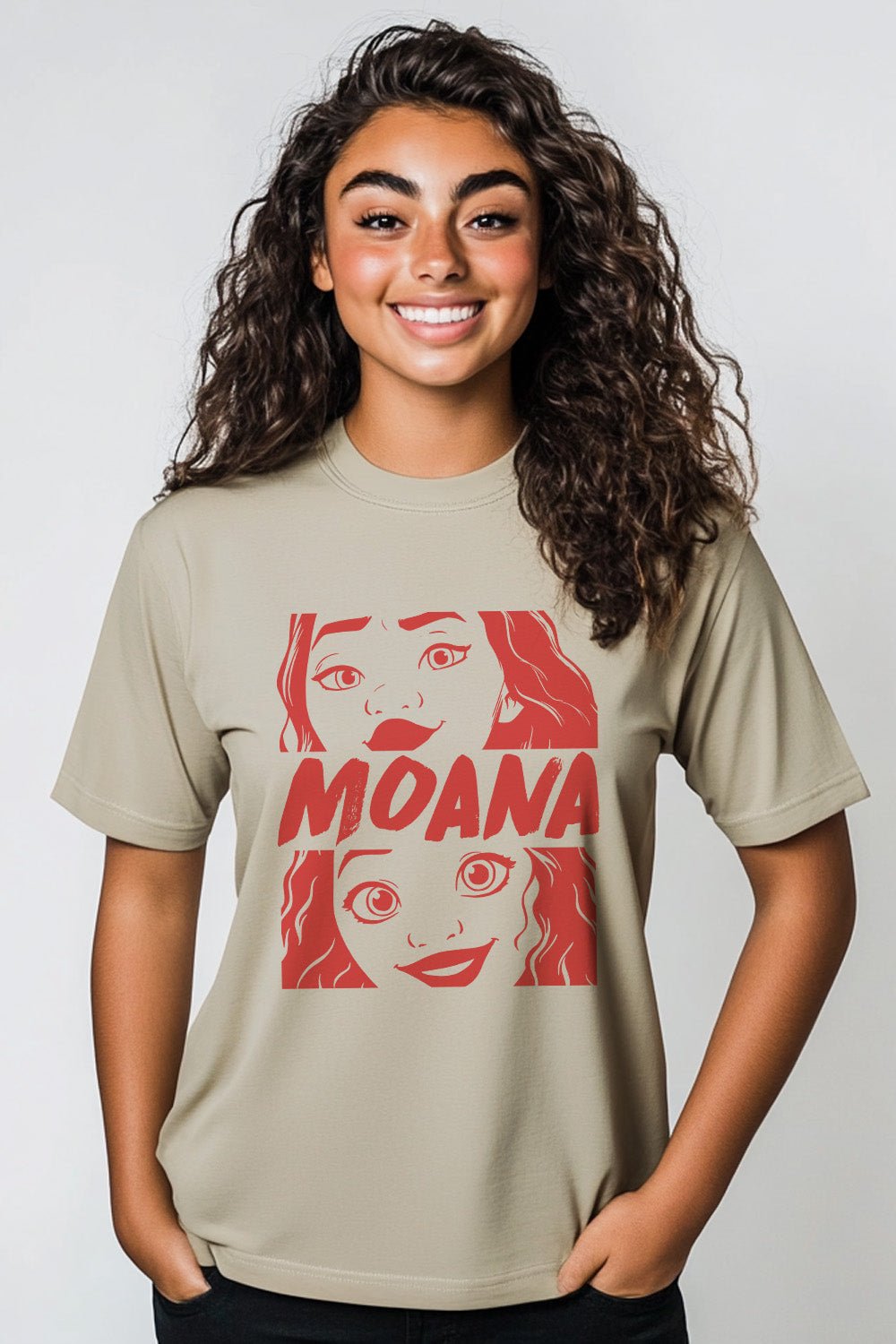 Disney Moana Womens Beige T-Shirt - Brand Threads