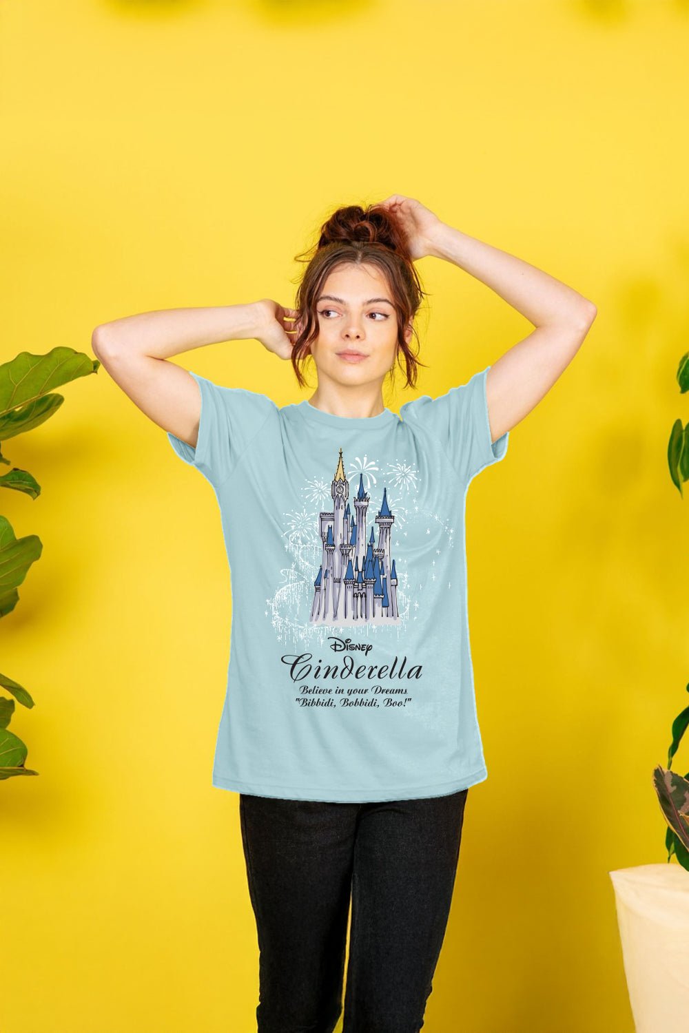 Disney Princess Cinderella Women’s T-Shirt – Official Light Blue - Brand Threads