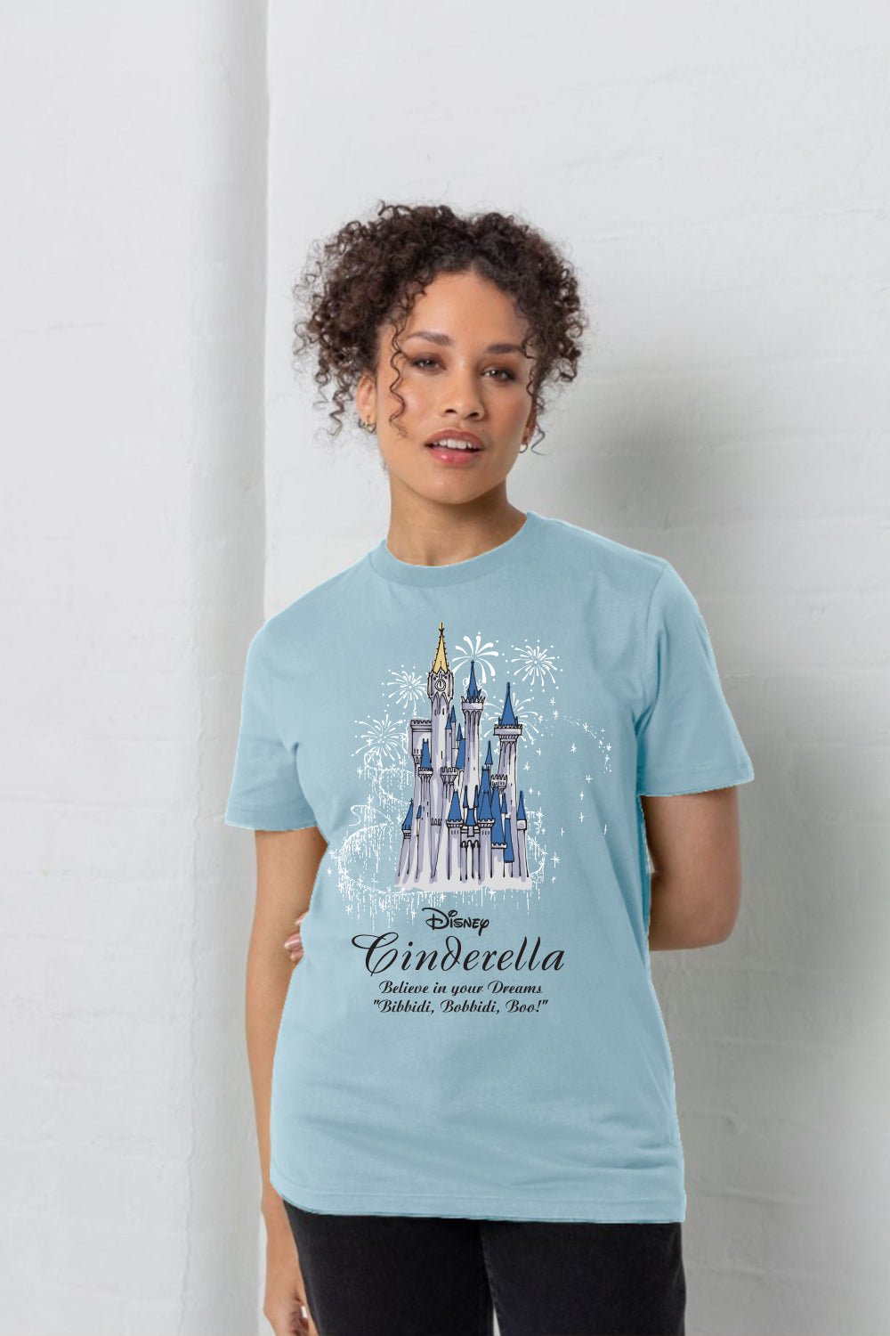Disney Princess Cinderella Women’s T-Shirt – Official Light Blue - Brand Threads