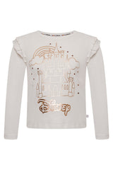 Disney Princess Girls Long Sleeve Castle Top - Brand Threads