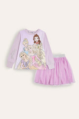 Disney Princess Girls Two Piece Skirt And Top Set - Brand Threads