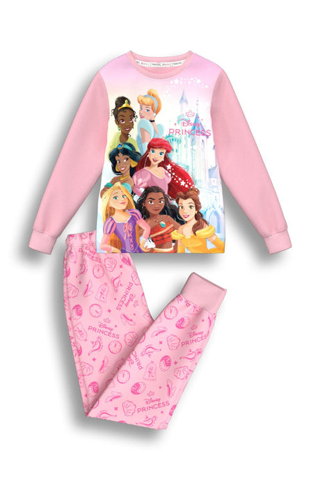 Disney Princesses Girls Pink Pyjama Set - Brand Threads
