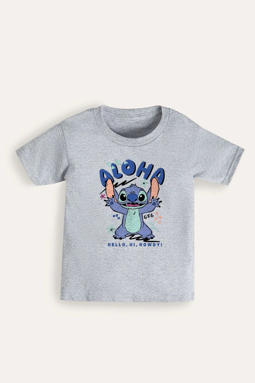 Disney Stitch Girls Grey T-Shirt - Brand Threads