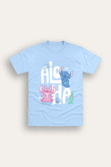 Disney Stitch Girls Light Blue T-Shirt - Brand Threads