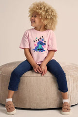 Disney Stitch Girls Pink T-Shirt - Brand Threads