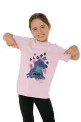 Disney Stitch Girls Pink T-Shirt - Brand Threads