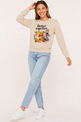 Disney Winnie the Pooh Ladies Cream Sweatshirt - Brand Threads