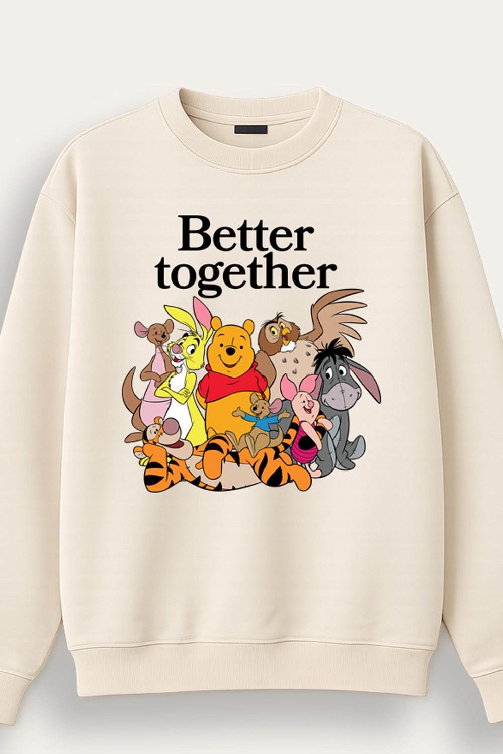 Disney Winnie the Pooh Ladies Cream Sweatshirt - Brand Threads