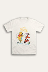 Disney Winnie The Pooh Ladies Natural T-Shirt - Brand Threads