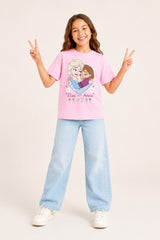 Girls Frozen Elsa and Anna T-Shirt