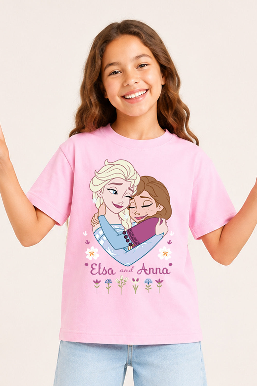 Girls Frozen Elsa and Anna T-Shirt