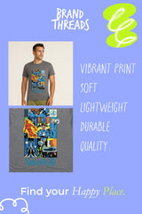 Fantastic Four Adults Grey T-shirt – Classic Marvel Tee - Brand Threads