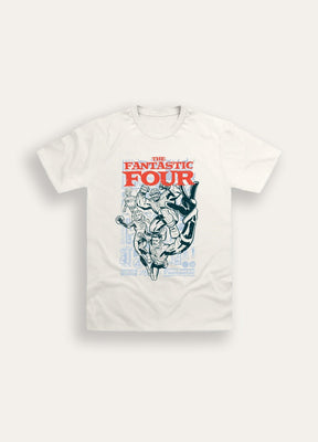 Fantastic Four Adults T-Shirt – Natural Cotton Marvel Tee - Brand Threads