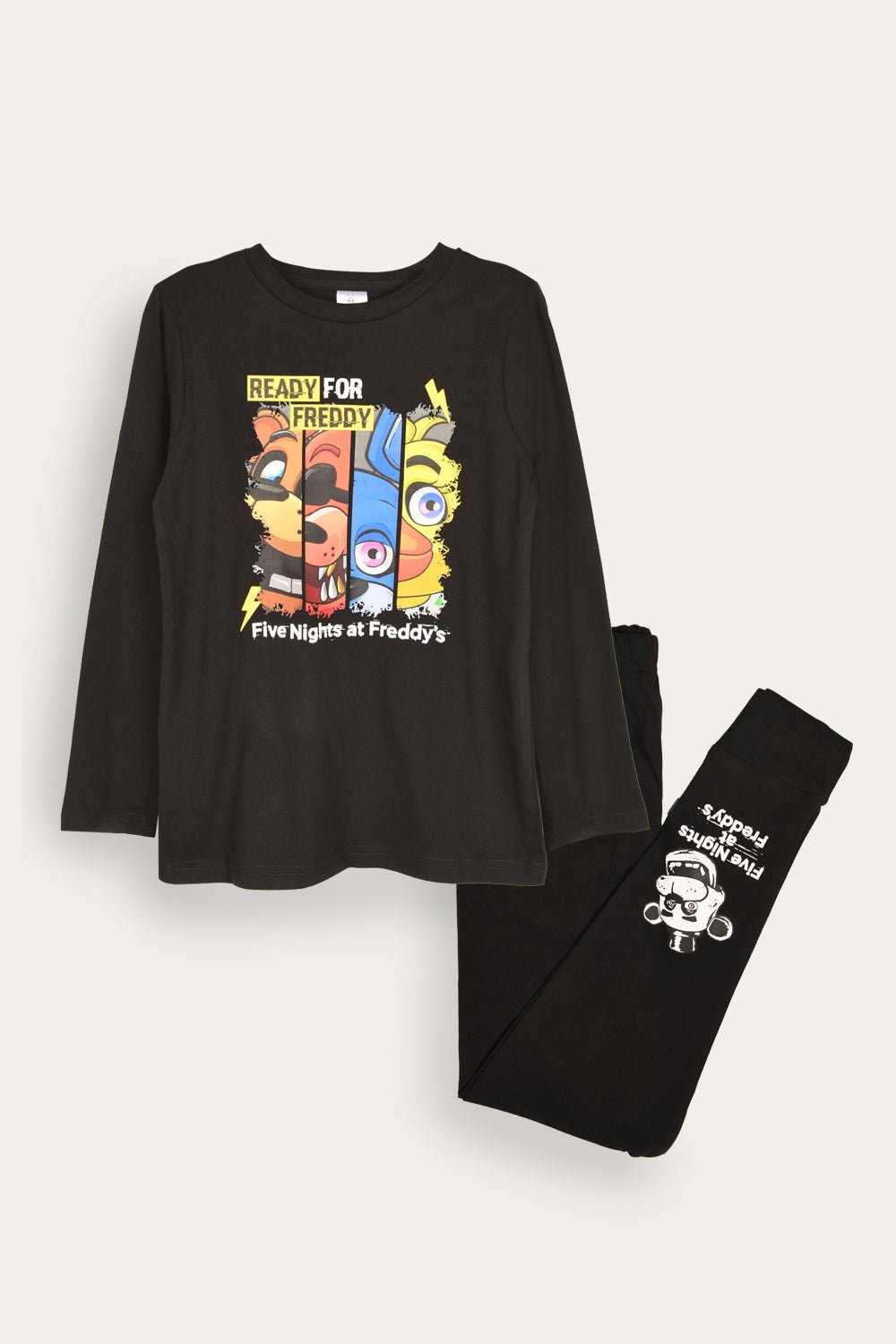 Five Nights At Freddy's Split Face Youth T-Shirt - Officially Licensed Boys Tee With Freddy, Bonnie, Chica & Foxy