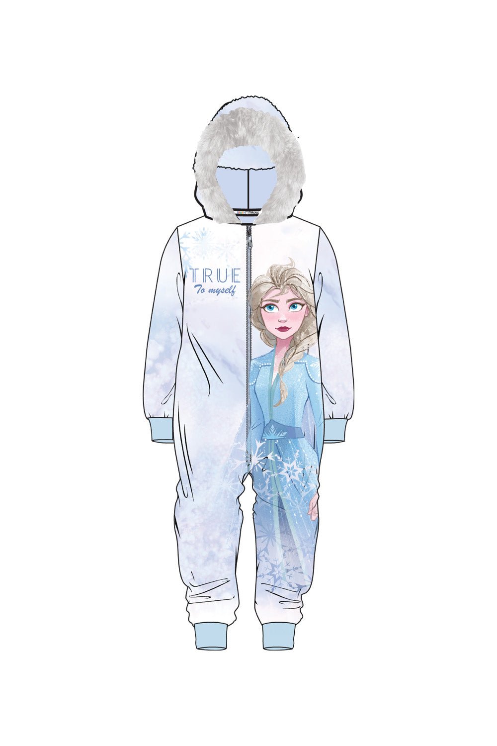 Frozen Elsa Girls Fleece Onesie - Brand Threads