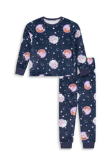 Frozen Girls Blue Fleece Pyjamas - Brand Threads