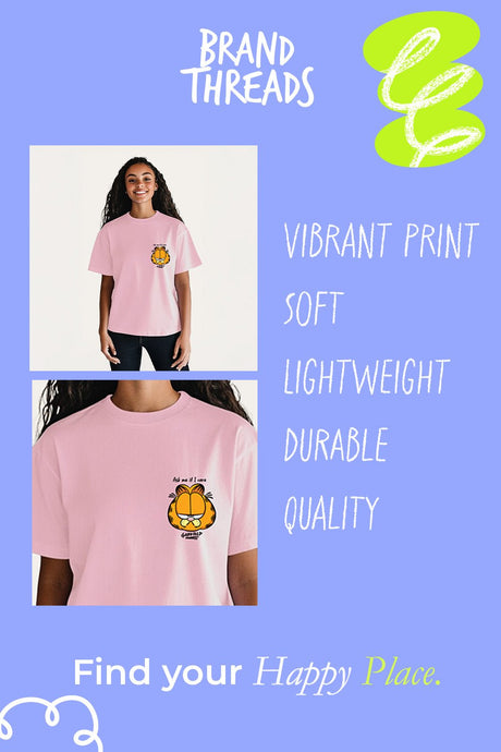 Garfield ladies T-shirt – short sleeve, casual graphic tee - Brand Threads